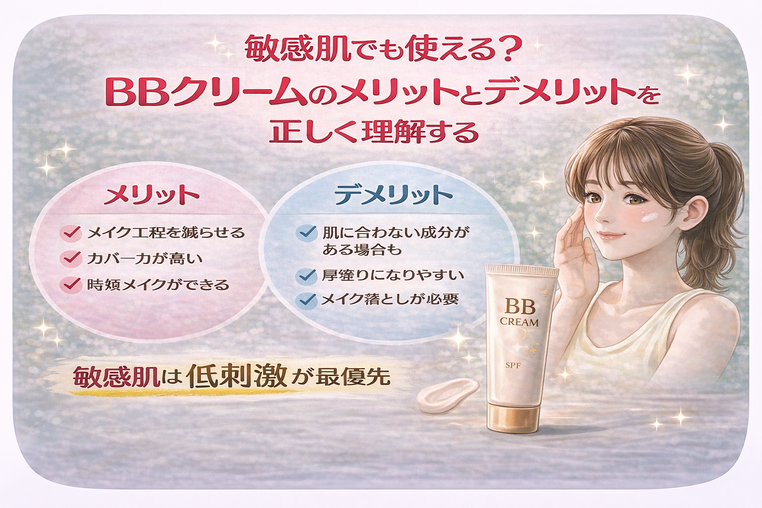敏感肌でも使える？BBクリームのメリットとデメリット