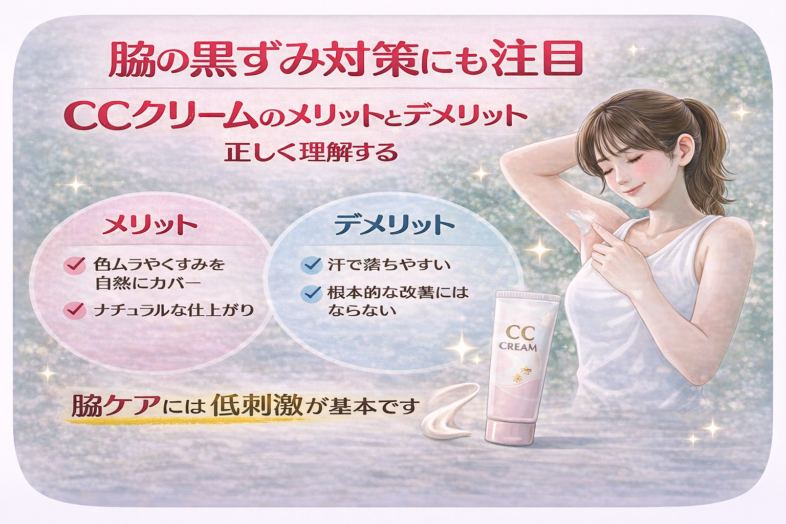 脇の黒ずみ対策に注目