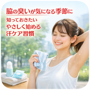 脇の臭いが気になる季節に知っておきたい、やさしく始める汗ケア習慣