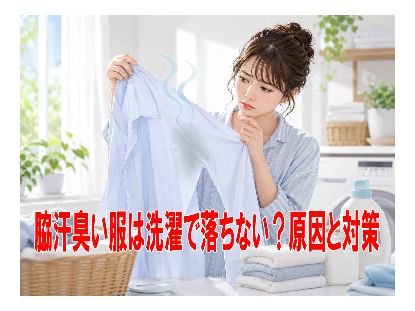 脇汗臭い服は洗濯で落ちない？原因と対策