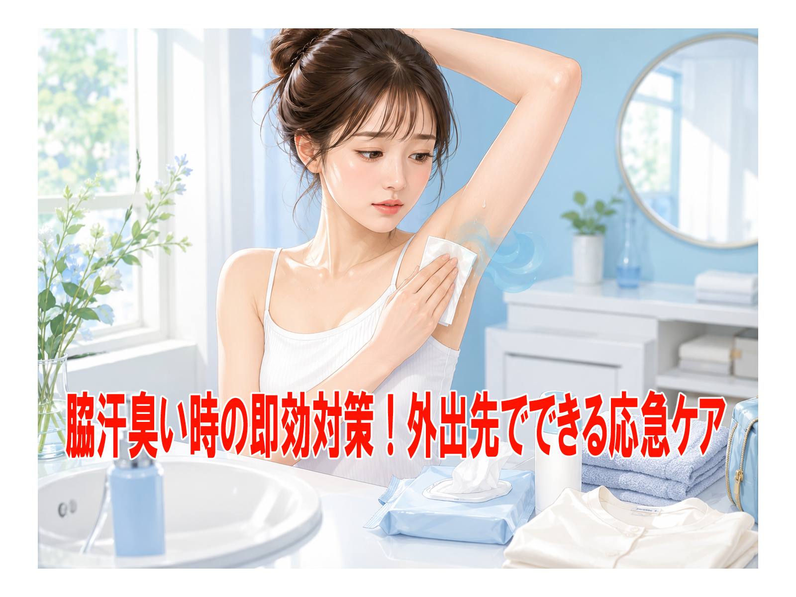 脇汗臭い時の即効対策！外出先でできる応急ケア